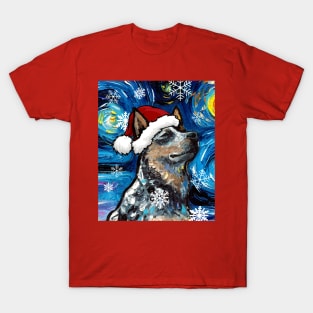 Santa Blue Heeler T-Shirt